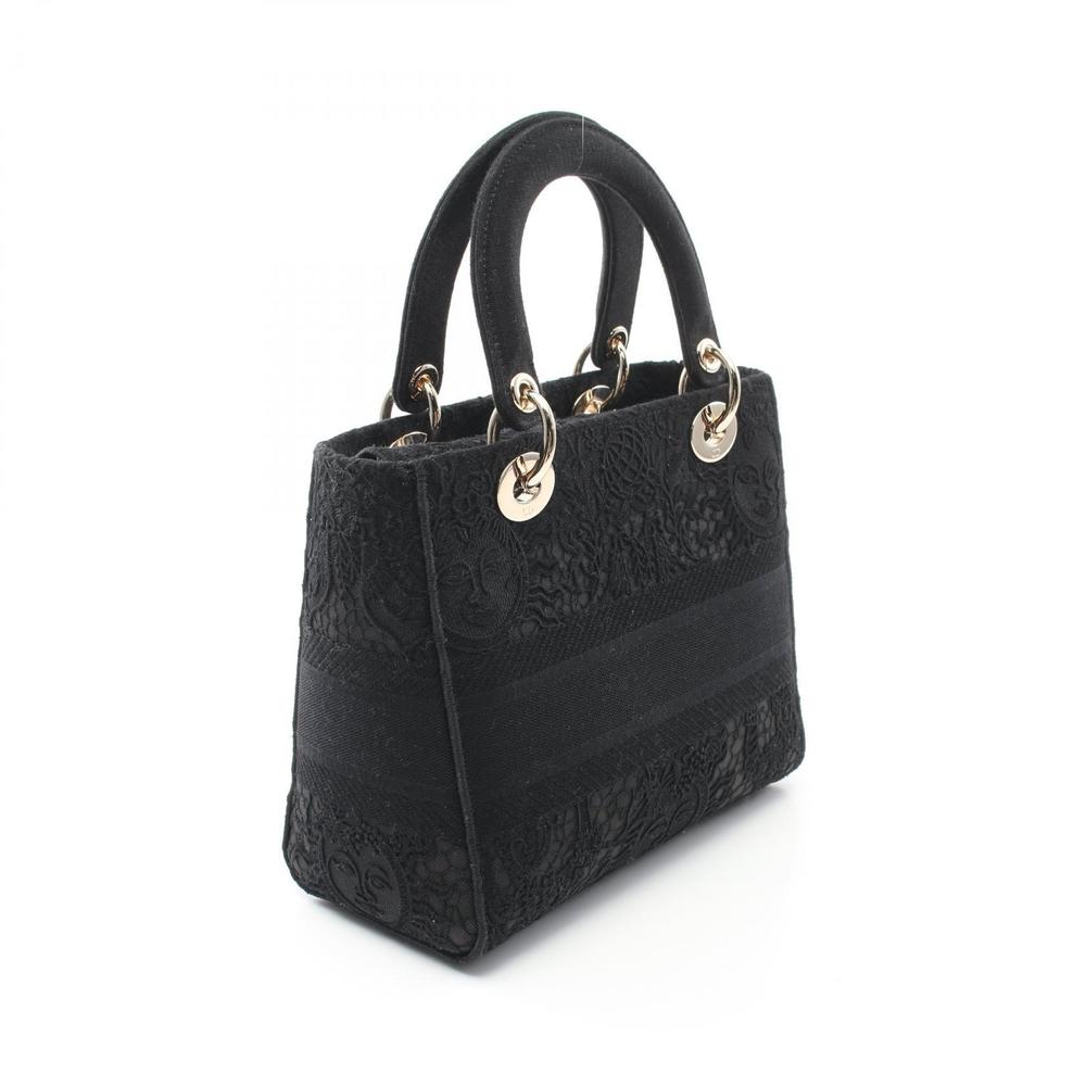 Dior Black D-Lite Handbag Lady Medium